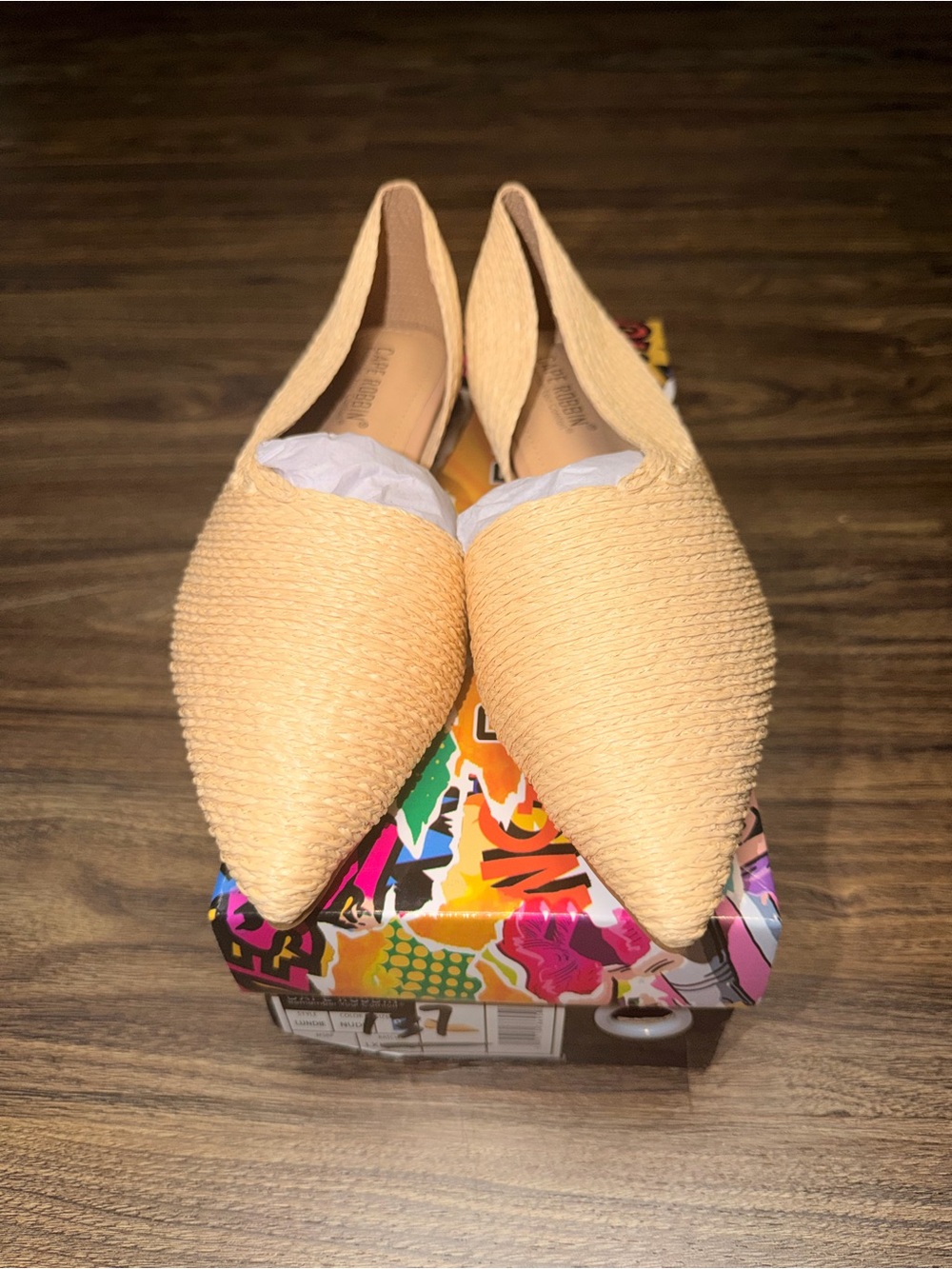 Cape Robbin Pointed D'Orsay Flats in Nude